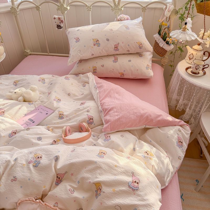 4Pcs Cloud Linen | Set Đũi Mây Phong cách trẻ trung hiện đại | ID 4PCSCLOUDLINE33