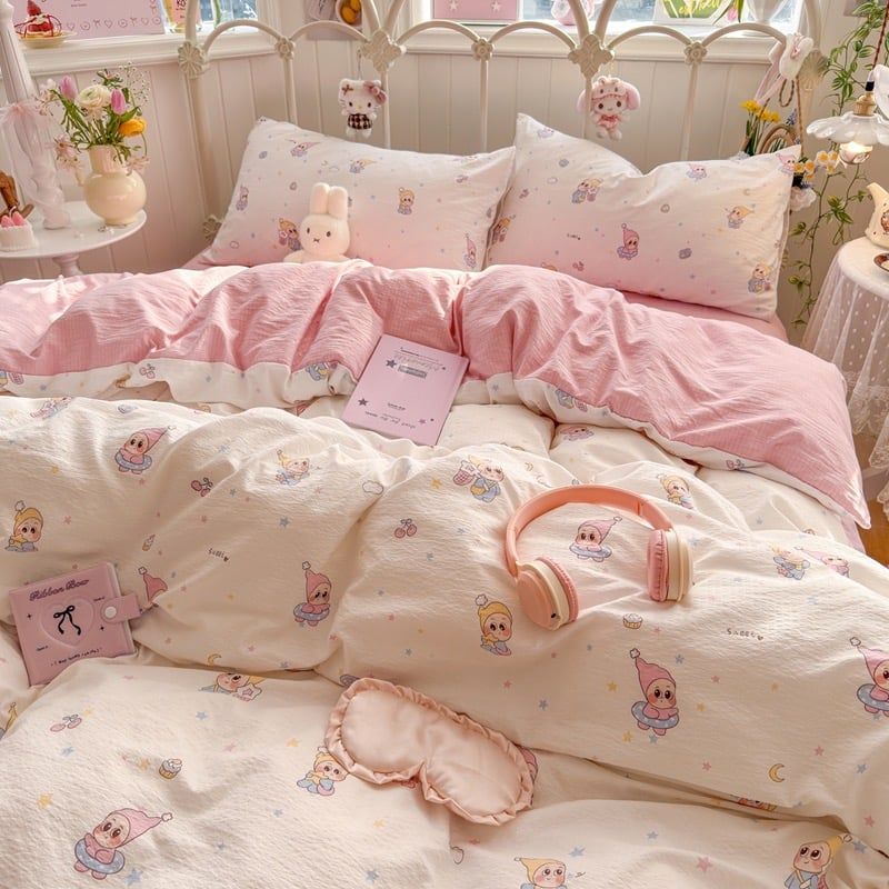 4Pcs Cloud Linen | Set Đũi Mây Phong cách trẻ trung hiện đại | ID 4PCSCLOUDLINE33