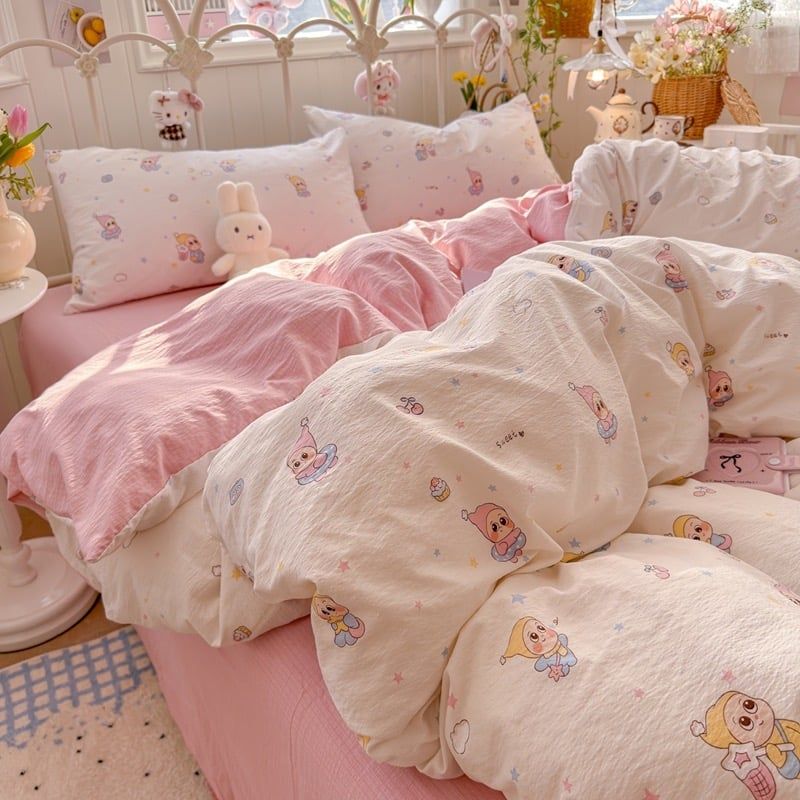 4Pcs Cloud Linen | Set Đũi Mây Phong cách trẻ trung hiện đại | ID 4PCSCLOUDLINE33