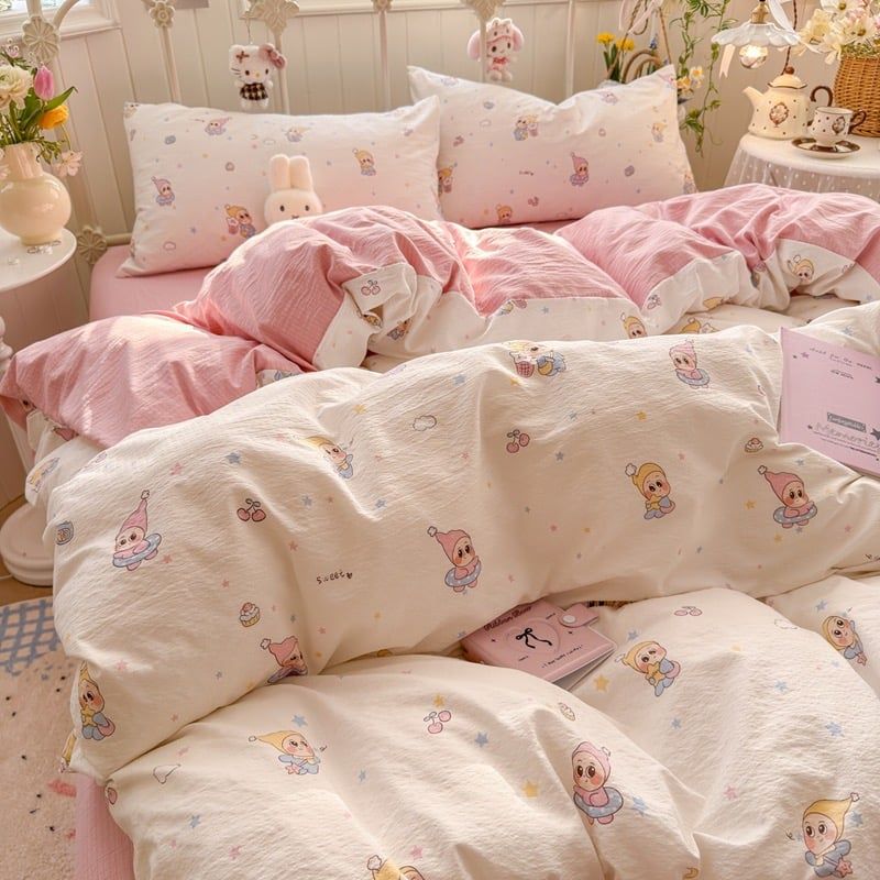 4Pcs Cloud Linen | Set Đũi Mây Phong cách trẻ trung hiện đại | ID 4PCSCLOUDLINE33
