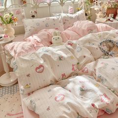 4Pcs Cloud Linen | Set Đũi Mây Phong cách trẻ trung hiện đại | ID 4PCSCLOUDLINE34