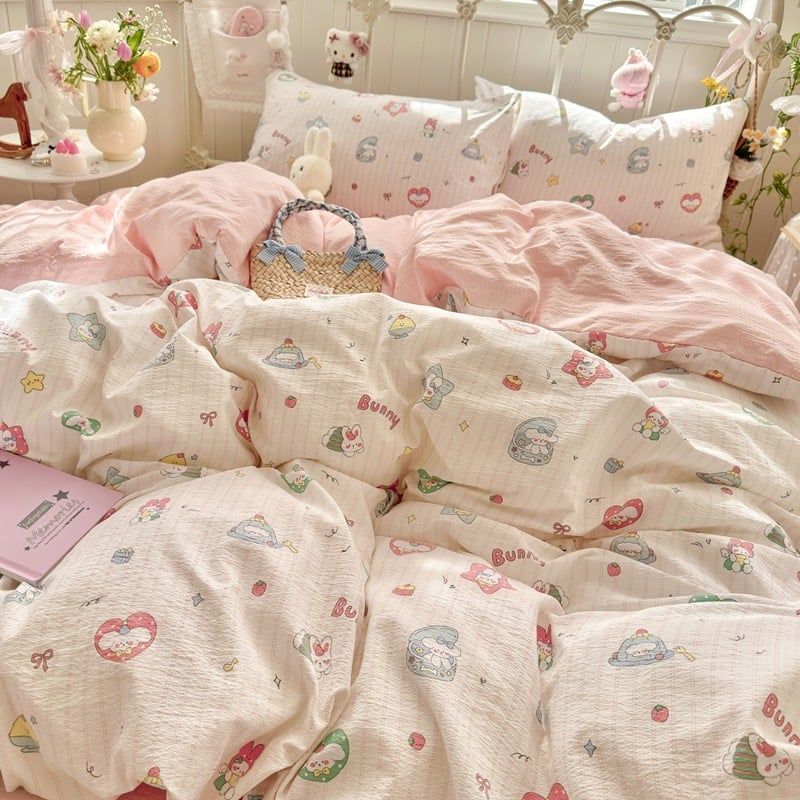 4Pcs Cloud Linen | Set Đũi Mây Phong cách trẻ trung hiện đại | ID 4PCSCLOUDLINE34