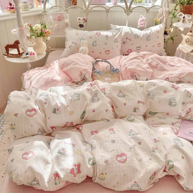 4Pcs Cloud Linen | Set Đũi Mây Phong cách trẻ trung hiện đại | ID 4PCSCLOUDLINE34