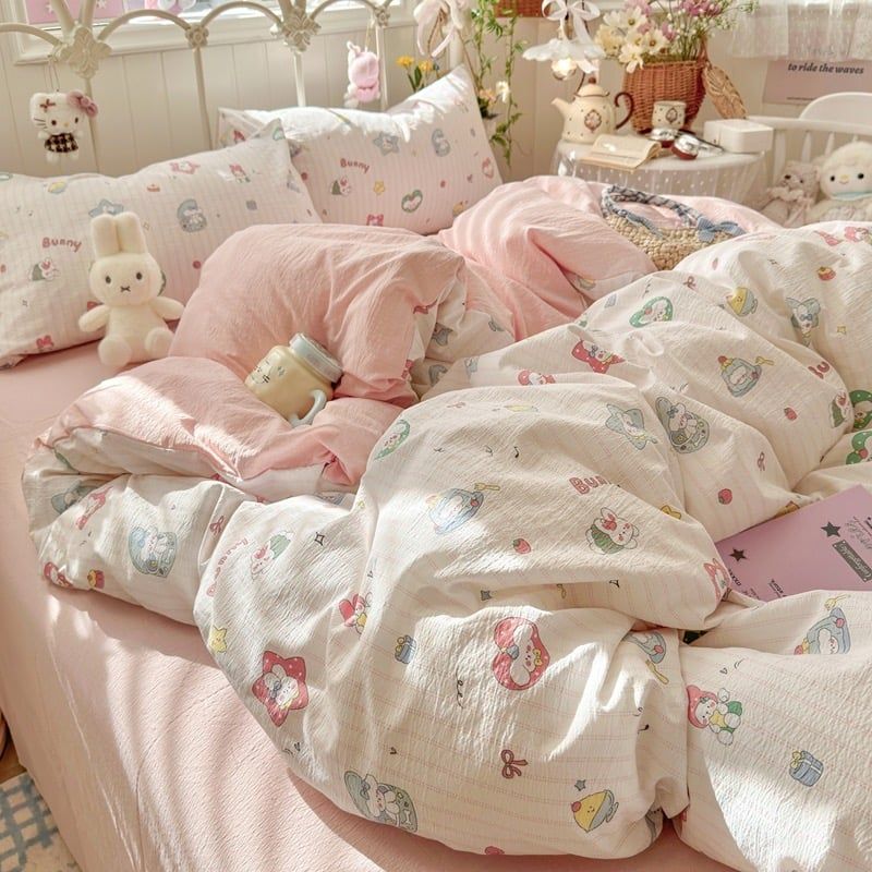 4Pcs Cloud Linen | Set Đũi Mây Phong cách trẻ trung hiện đại | ID 4PCSCLOUDLINE34