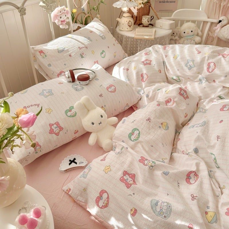 4Pcs Cloud Linen | Set Đũi Mây Phong cách trẻ trung hiện đại | ID 4PCSCLOUDLINE34