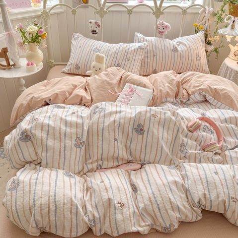 4Pcs Cloud Linen | Set Đũi Mây Phong cách trẻ trung hiện đại | ID 4PCSCLOUDLINE36
