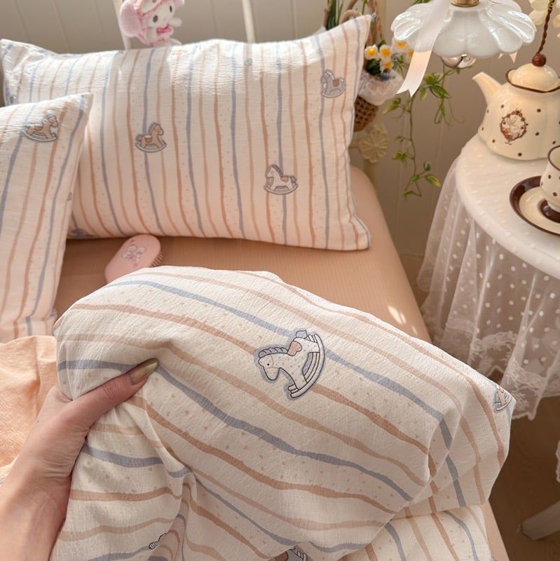 4Pcs Cloud Linen | Set Đũi Mây Phong cách trẻ trung hiện đại | ID 4PCSCLOUDLINE36
