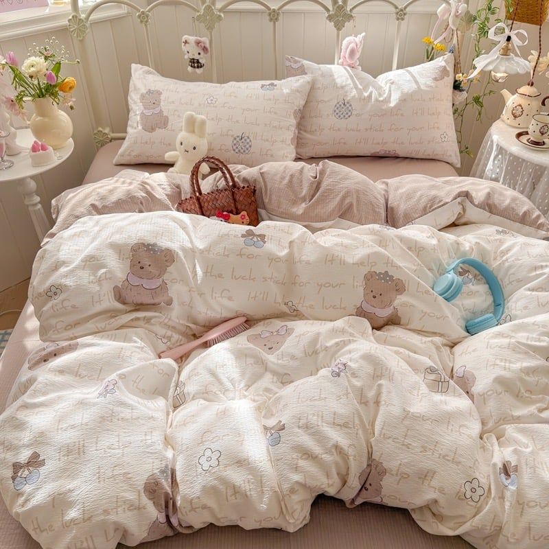 4Pcs Cloud Linen | Set Đũi Mây Phong cách trẻ trung hiện đại | ID 4PCSCLOUDLINE37