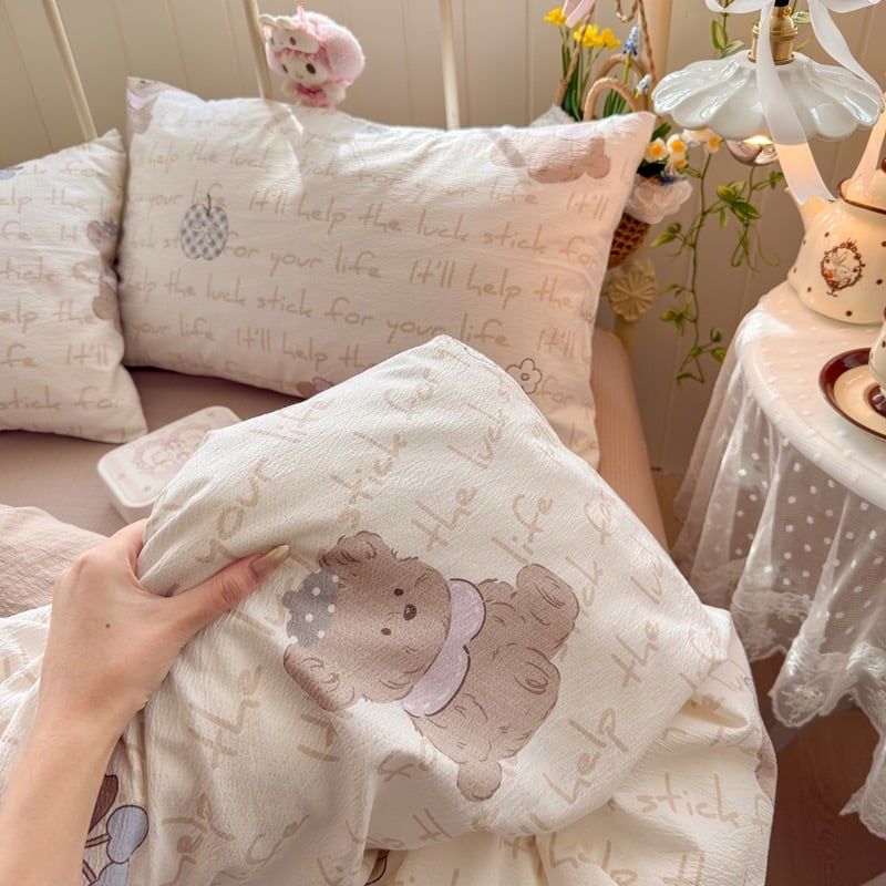 4Pcs Cloud Linen | Set Đũi Mây Phong cách trẻ trung hiện đại | ID 4PCSCLOUDLINE37