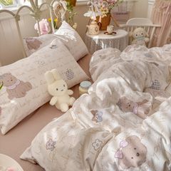 4Pcs Cloud Linen | Set Đũi Mây Phong cách trẻ trung hiện đại | ID 4PCSCLOUDLINE37