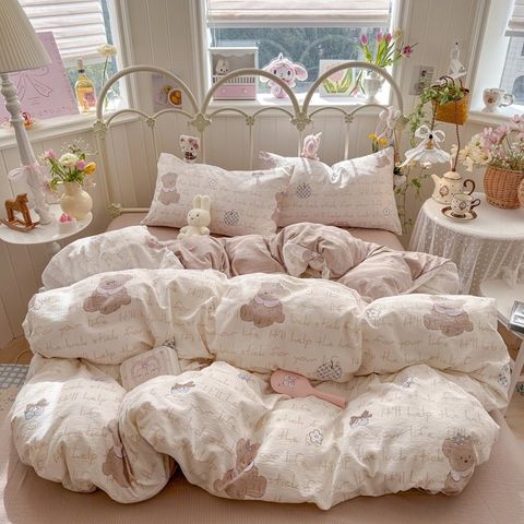 4Pcs Cloud Linen | Set Đũi Mây Phong cách trẻ trung hiện đại | ID 4PCSCLOUDLINE37