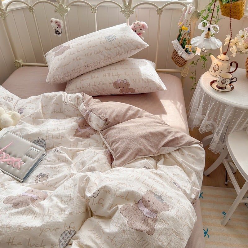 4Pcs Cloud Linen | Set Đũi Mây Phong cách trẻ trung hiện đại | ID 4PCSCLOUDLINE37