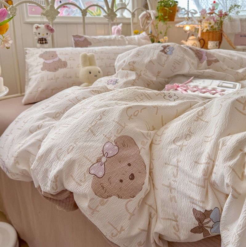 4Pcs Cloud Linen | Set Đũi Mây Phong cách trẻ trung hiện đại | ID 4PCSCLOUDLINE37