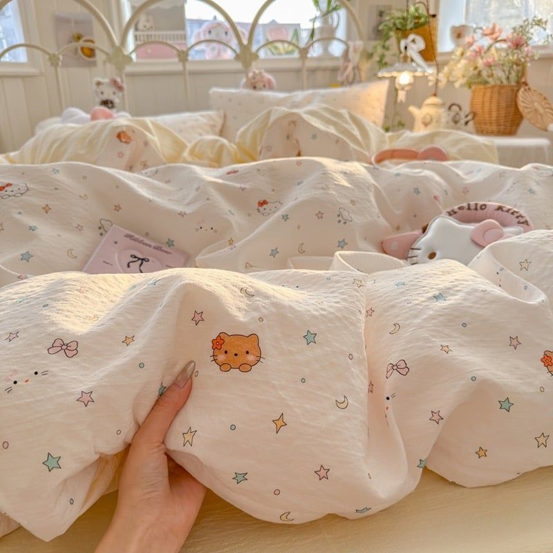4Pcs Cloud Linen | Set Đũi Mây Phong cách trẻ trung hiện đại | ID 4PCSCLOUDLINE38