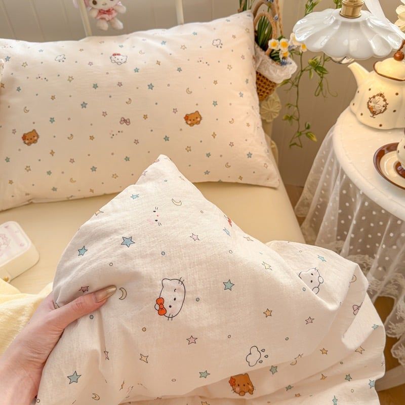 4Pcs Cloud Linen | Set Đũi Mây Phong cách trẻ trung hiện đại | ID 4PCSCLOUDLINE38