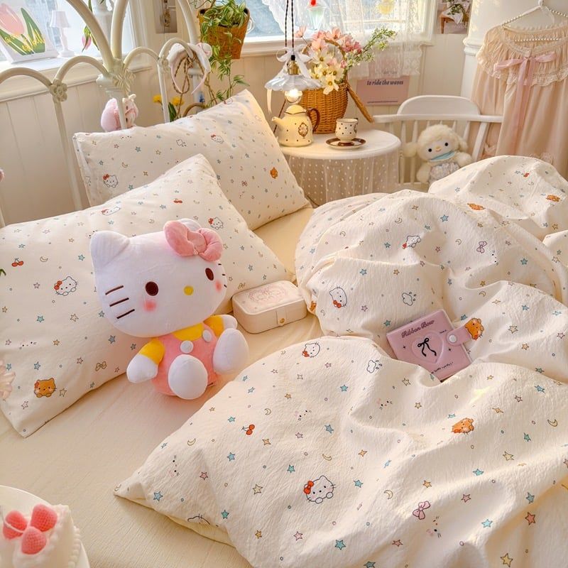 4Pcs Cloud Linen | Set Đũi Mây Phong cách trẻ trung hiện đại | ID 4PCSCLOUDLINE38