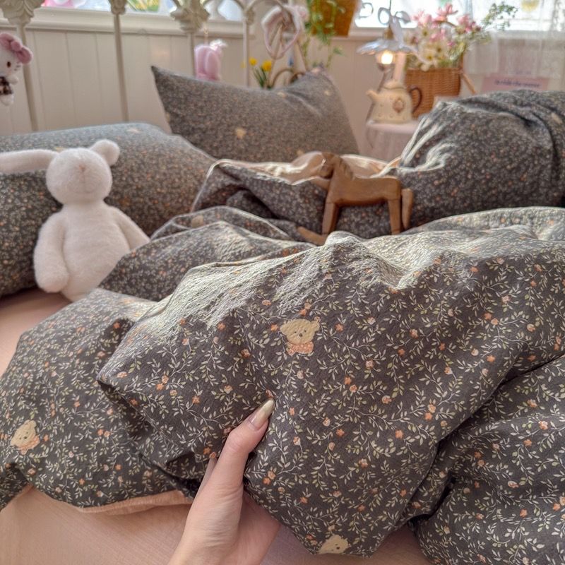 4Pcs Cloud Linen | Set Đũi Mây Phong cách trẻ trung hiện đại | ID 4PCSCLOUDLINE39
