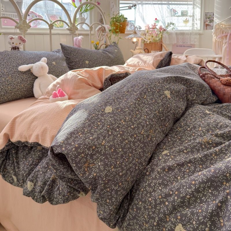 4Pcs Cloud Linen | Set Đũi Mây Phong cách trẻ trung hiện đại | ID 4PCSCLOUDLINE39