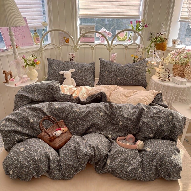 4Pcs Cloud Linen | Set Đũi Mây Phong cách trẻ trung hiện đại | ID 4PCSCLOUDLINE39