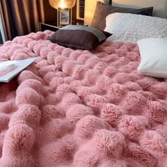 FOX MODER LUXURY FURBLANKET - PINK