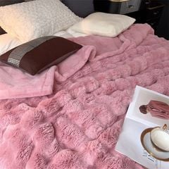 FOX MODER LUXURY FURBLANKET - PINK