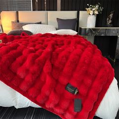 FOX MODER LUXURY FURBLANKET - RED