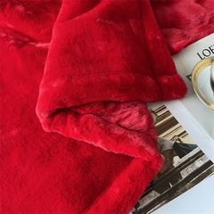FOX MODER LUXURY FURBLANKET - RED
