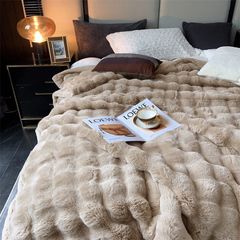 FOX MODER LUXURY FURBLANKET - MILKY BEIGE