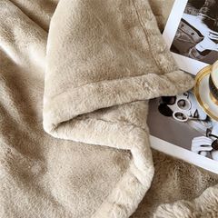 FOX MODER LUXURY FURBLANKET - MILKY BEIGE