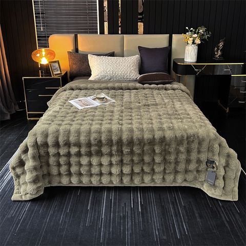 FOX MODER LUXURY FURBLANKET - LIGHTBROWN