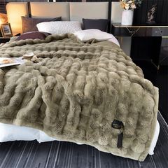 FOX MODER LUXURY FURBLANKET - LIGHTBROWN