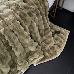 FOX MODER LUXURY FURBLANKET - LIGHTBROWN