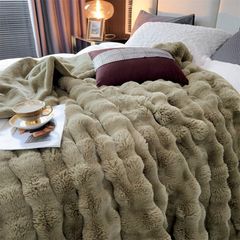 FOX MODER LUXURY FURBLANKET - LIGHTBROWN