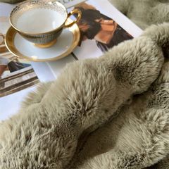 FOX MODER LUXURY FURBLANKET - LIGHTBROWN
