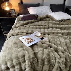 FOX MODER LUXURY FURBLANKET - LIGHTBROWN