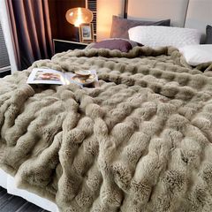 FOX MODER LUXURY FURBLANKET - LIGHTBROWN