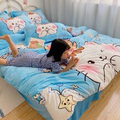 Set 4 Món Nỉ Nhung 200gr hình in 3D Cat & Mouse Happy
