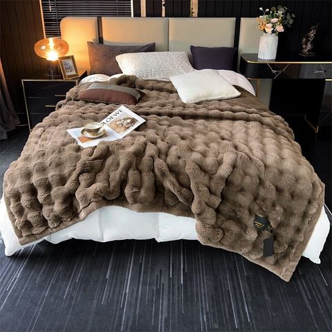 FOX MODER LUXURY FURBLANKET - BROWN