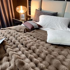 FOX MODER LUXURY FURBLANKET - BROWN