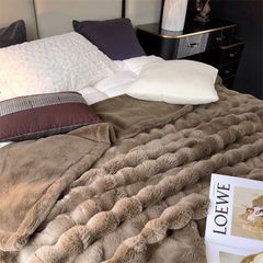 FOX MODER LUXURY FURBLANKET - BROWN