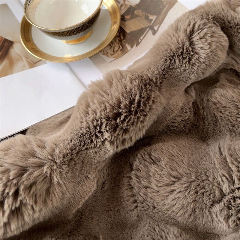 FOX MODER LUXURY FURBLANKET - BROWN