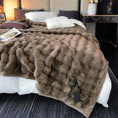 FOX MODER LUXURY FURBLANKET - BROWN