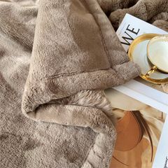 FOX MODER LUXURY FURBLANKET - BROWN