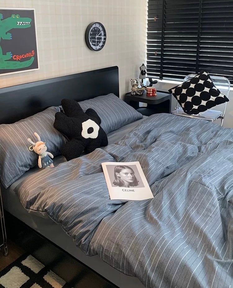 4Pcs Cotton 40s 130*70 gram/inch | Cotton Digital Printing Cover BedSet | ID COTTON4PCS025COLOR001