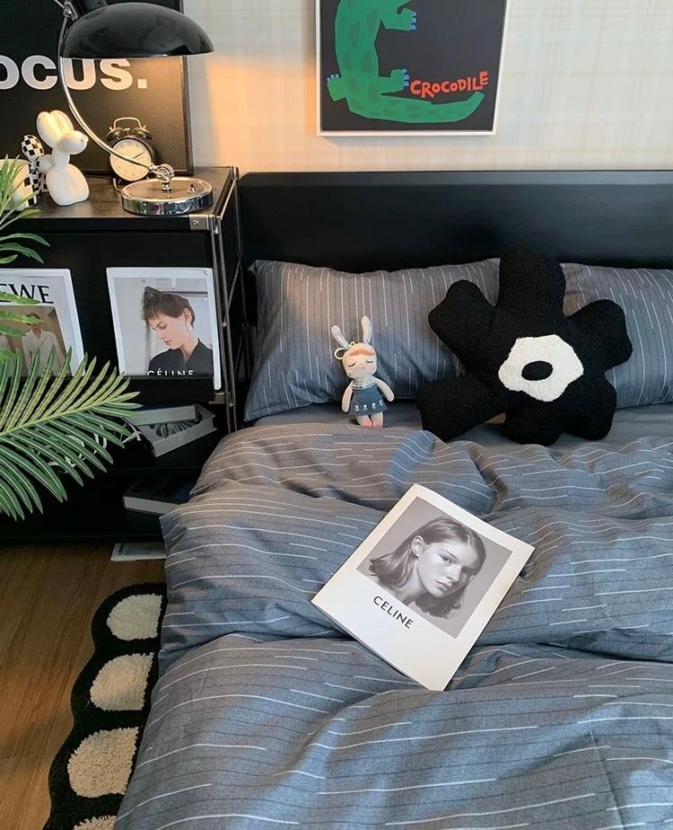 4Pcs Cotton 40s 130*70 gram/inch | Cotton Digital Printing Cover BedSet | ID COTTON4PCS025COLOR001