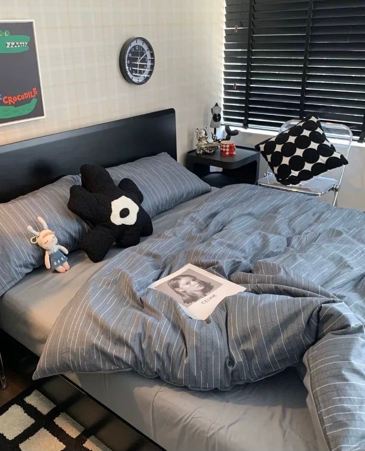 4Pcs Cotton 40s 130*70 gram/inch | Cotton Digital Printing Cover BedSet | ID COTTON4PCS025COLOR001