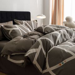 4Pcs Cotton 40s 130*70 gram/inch | Cotton Digital Printing Cover BedSet | ID COTTON4PCS025COLOR002