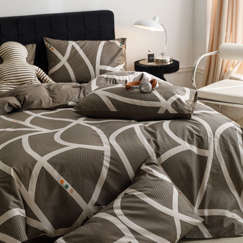 4Pcs Cotton 40s 130*70 gram/inch | Cotton Digital Printing Cover BedSet | ID COTTON4PCS025COLOR002