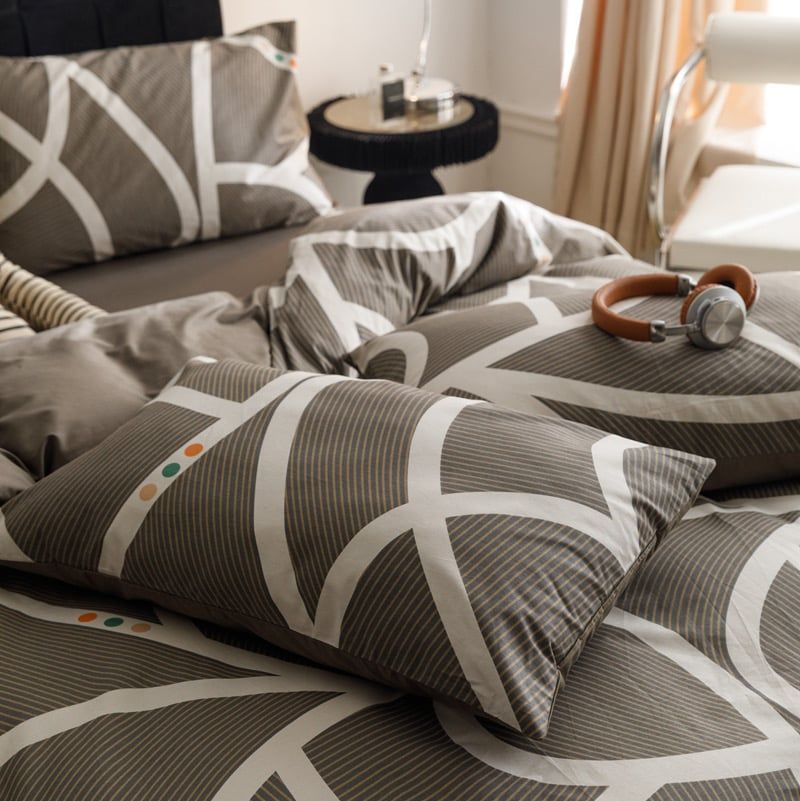 4Pcs Cotton 40s 130*70 gram/inch | Cotton Digital Printing Cover BedSet | ID COTTON4PCS025COLOR002