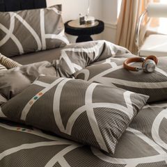 4Pcs Cotton 40s 130*70 gram/inch | Cotton Digital Printing Cover BedSet | ID COTTON4PCS025COLOR002